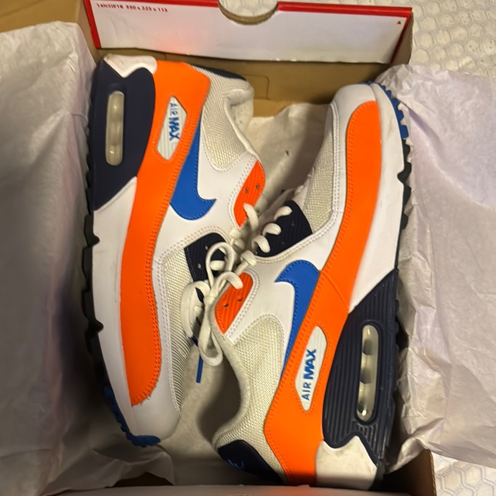 Nike Orange and Blue Air Max Sneakers